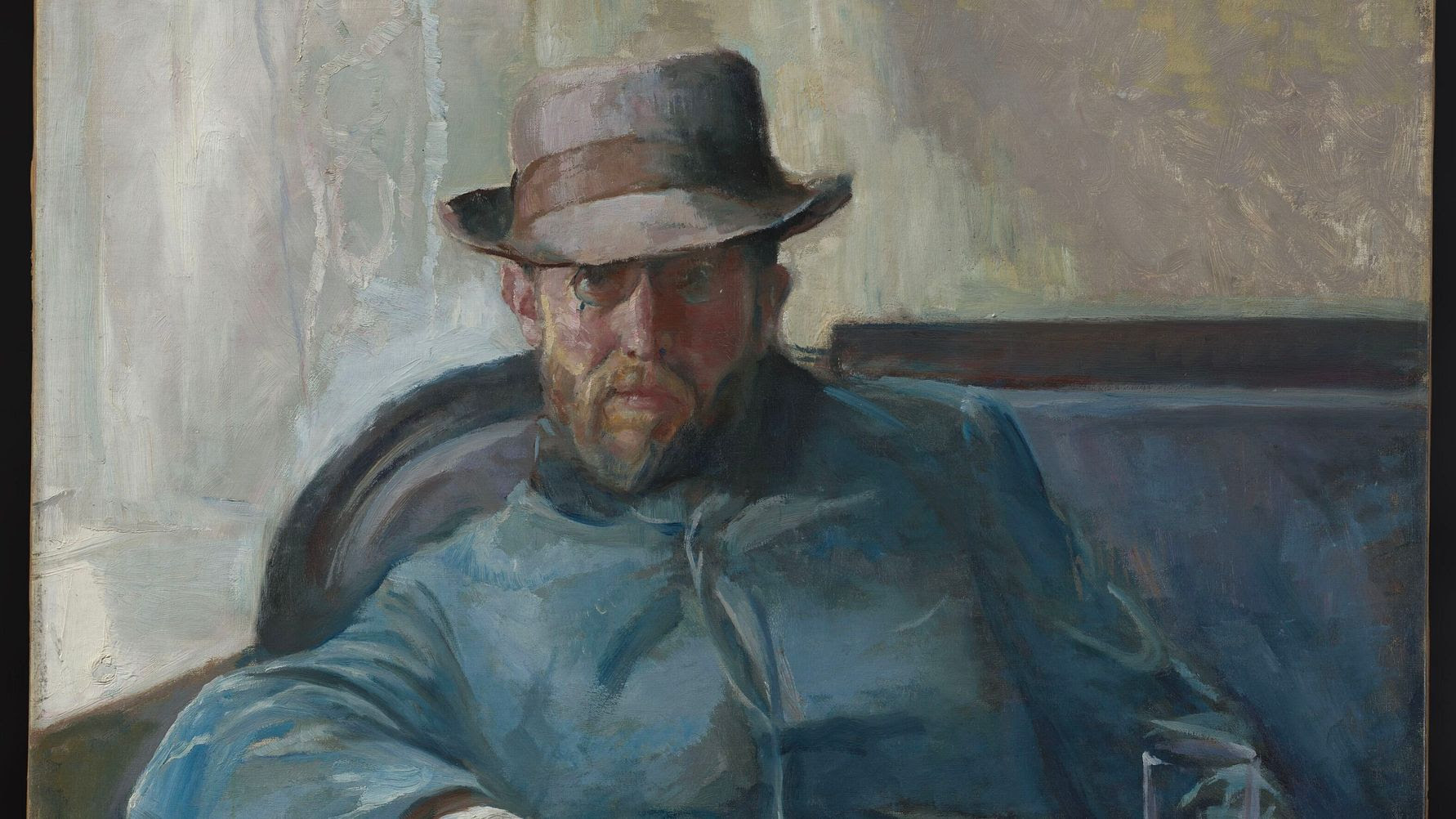 Selvportrett av kunstmaleren Edvard Munch